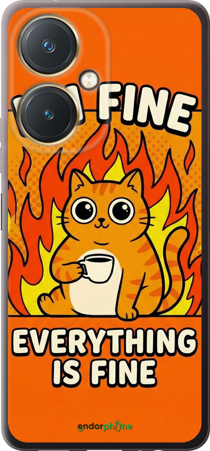 Силиконовый чехол Funny Cat для Vivo Y27 - 6786u-579 изображение 