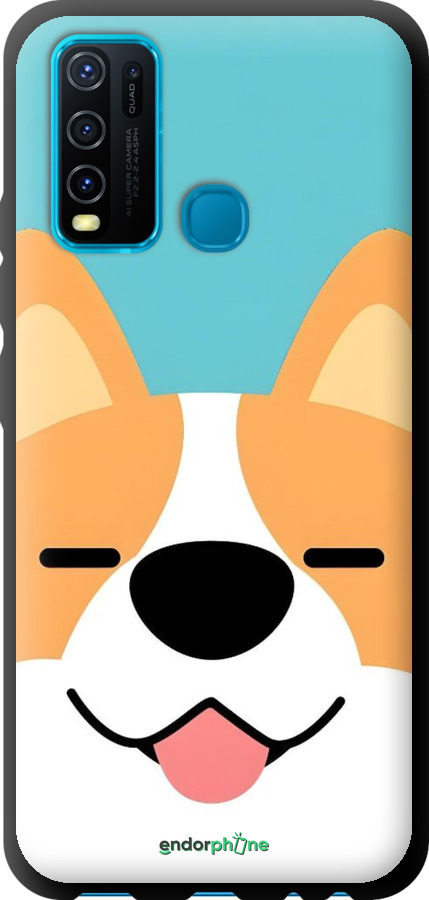 TPU чехол Корги для Vivo Y30 - 6280b-2154 изображение 