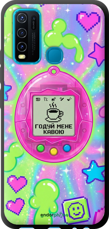 TPU чехол Y2K Aesthetic Retro Pet: Годуй мене кавою для Vivo Y30 - 6784b-2154 изображение 