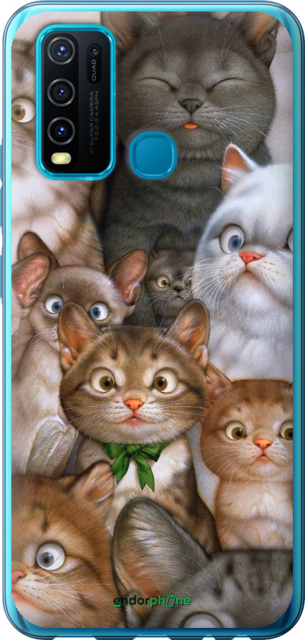 

2D пластиковий чохол "Коти" для Vivo Y30