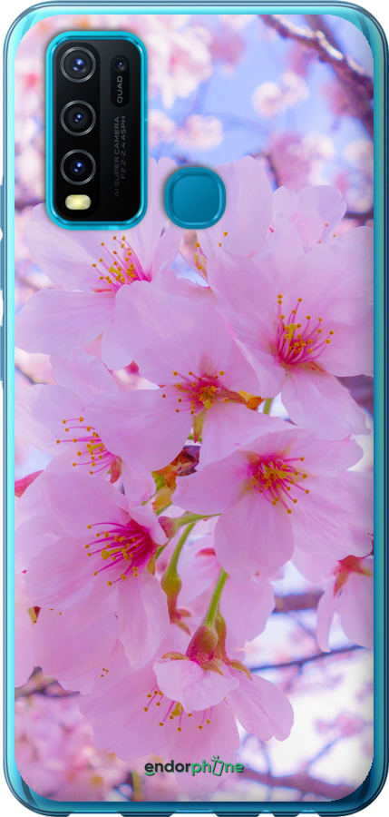 Силиконовый чехол Сакура для Vivo Y30 - 6029u-2154 изображение 