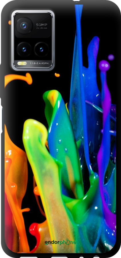 TPU чехол брызги краски для Vivo Y33s - 3957b-2643 изображение 