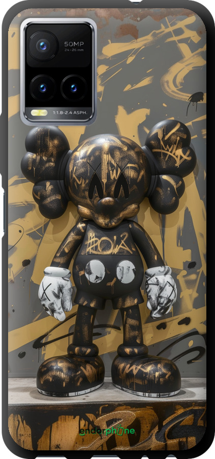 TPU чехол Bronze kaws для Vivo Y33s - 6097b-2643 изображение 