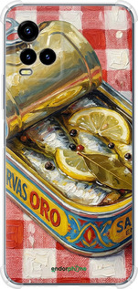 Силикон с усиленными углами чехол Vintage Sardine Tin Phone для Vivo Y33s - 6772sp-2643 изображение 