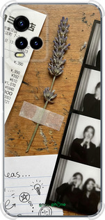 Силикон с усиленными углами чехол Aesthetic Scrapbook Collage для Vivo Y33s - 6773sp-2643 изображение 