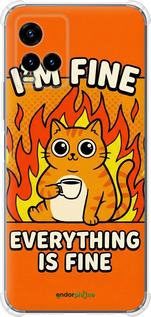 Силіконовий протиударний с посиленими кутами чехол Funny Cat для Vivo Y33s - 6786sp-2643 изображение 