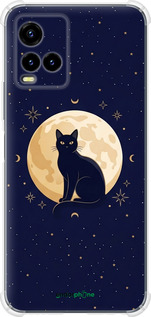 Силіконовий протиударний с посиленими кутами чехол Cute Cat Celestial/Witchy для Vivo Y33s - 6787sp-2643 изображение 
