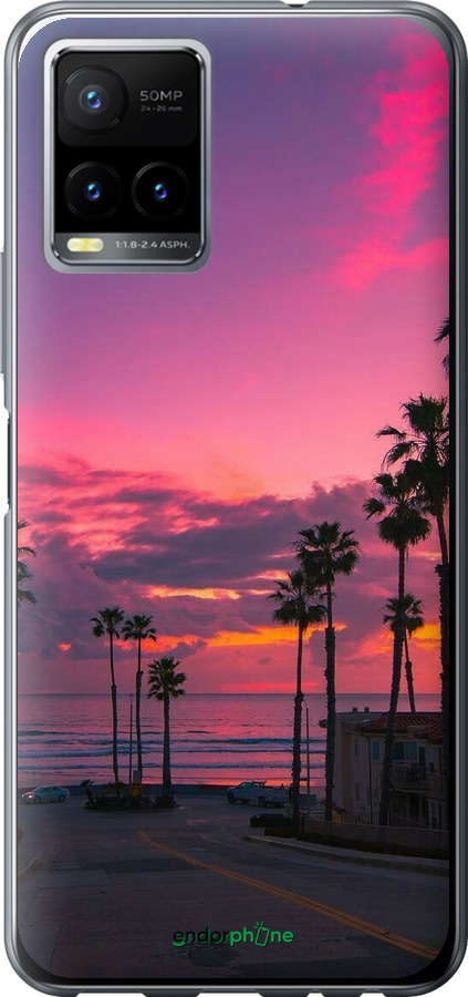 Силіконовий чехол Пальми для Vivo Y33s - 5873u-2643 изображение 