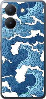 Силиконовый чехол Абстрактный рисунок морских волн для Vivo Y36 5G - 6538u-3135 изображение 