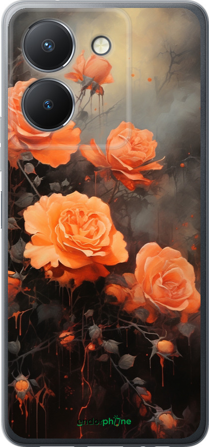 Силиконовый чехол Оранжевые розы для Vivo Y27 5G - 5944u-3407 изображение 