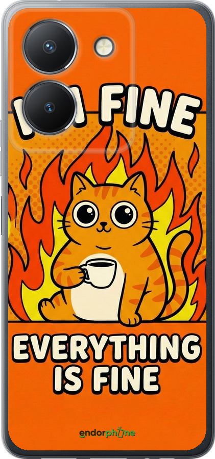 Силиконовый чехол Funny Cat для Vivo Y27 5G - 6786u-3407 изображение 