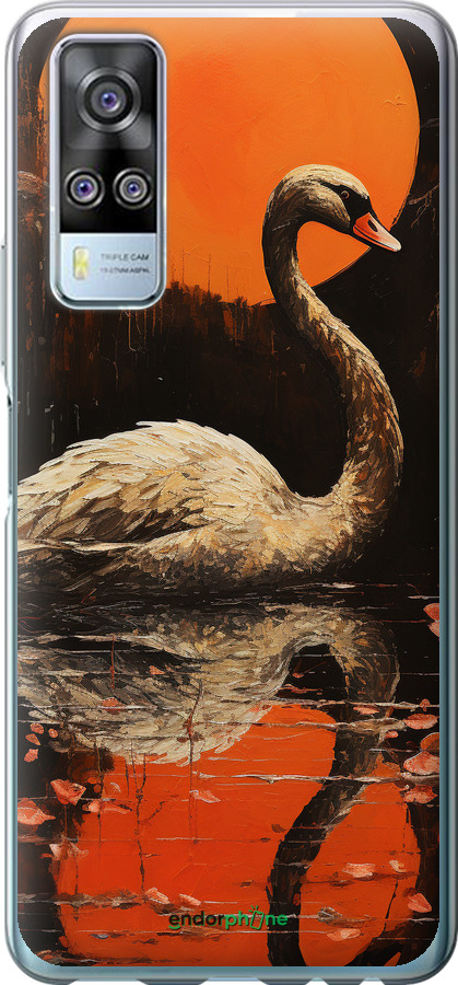 Силіконовий чехол Лебідь для Vivo Y51 2020 - 5964u-2241 изображение 