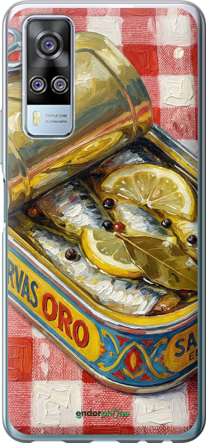 Силиконовый чехол Vintage Sardine Tin Phone для Vivo Y51 2020 - 6772u-2241 изображение 