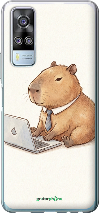 Силиконовый чехол Funny Capybara CEO Working для Vivo Y51 2020 - 6777u-2241 изображение 