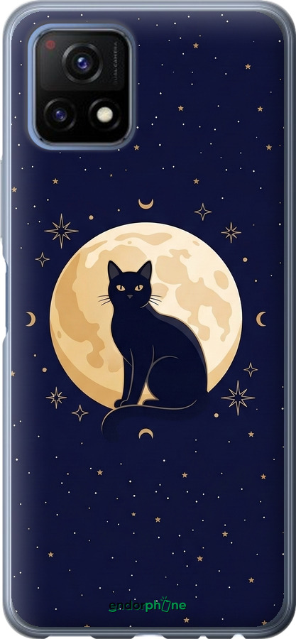 Силіконовий чехол Cute Cat Celestial/Witchy для Vivo Y52S - 6787u-2242 изображение 