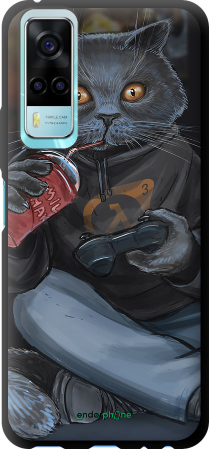 TPU чехол gamer cat для Vivo Y31 - 4140b-584 изображение 