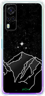 Силикон с усиленными углами чехол Минималистический горный пейзаж для Vivo Y53s - 6438sp-2438 изображение 