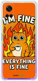 Силіконовий протиударний с посиленими кутами чехол Funny Cat для Vivo Y53s - 6786sp-2438 изображение 