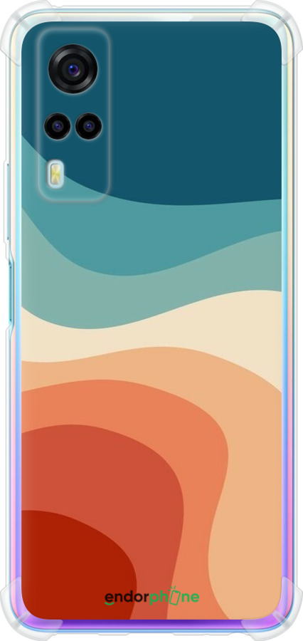 Силикон с усиленными углами чехол В стиле ретро с волнами для Vivo Y31 - 6531sp-584 изображение 