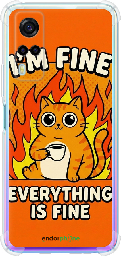 Силіконовий протиударний с посиленими кутами чехол Funny Cat для Vivo Y53s - 6786sp-2438 изображение 