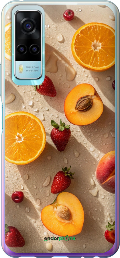 Силиконовый чехол Фрукты 3 для Vivo Y31 - 6703u-584 изображение 
