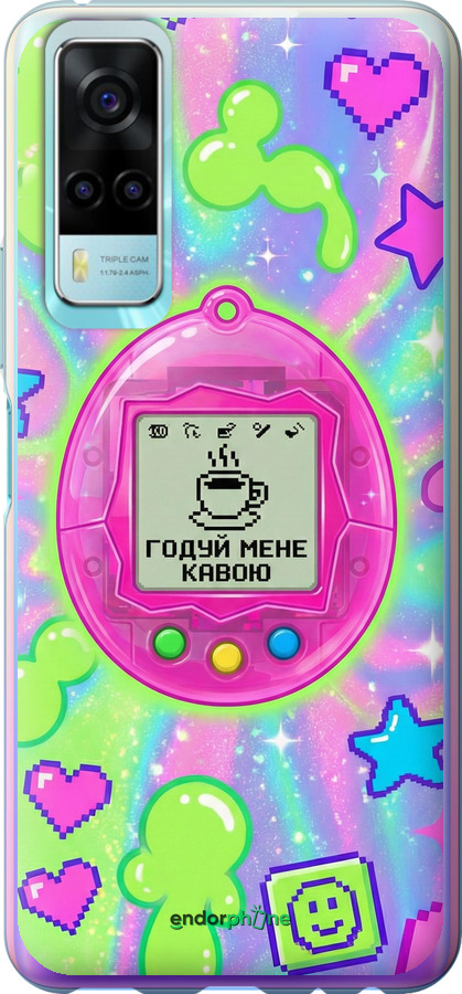 Силіконовий чехол Y2K Aesthetic Retro Pet: Годуй мене кавою для Vivo Y31 - 6784u-584 изображение 