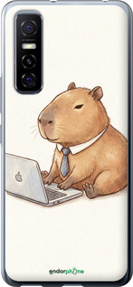Силиконовый чехол 'Funny Capybara CEO Working' для Vivo Y73S изображение 1