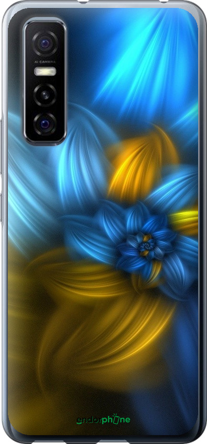 

Силіконовий чохол "Візерунок 46" для Vivo Y73S, Синій