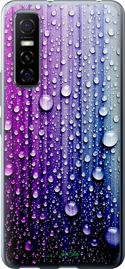 

Силіконовий чохол "Краплини води" для Vivo Y73S, Синій