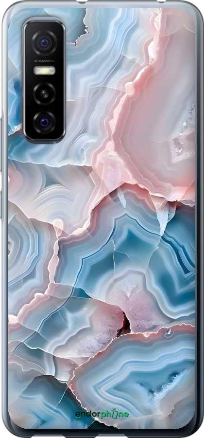 Силиконовый чехол Мрамор для Vivo Y73S - 6306u-2159 изображение 