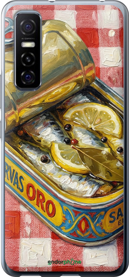 Силіконовий чехол Vintage Sardine Tin Phone для Vivo Y73S - 6772u-2159 изображение 