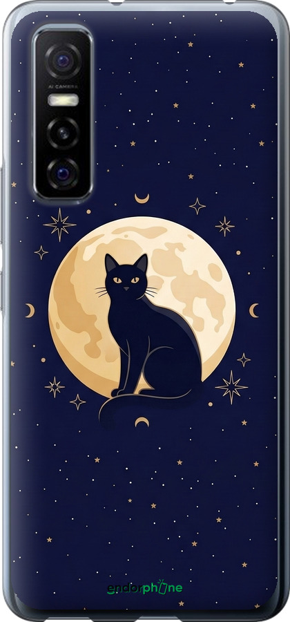 Силіконовий чехол Cute Cat Celestial/Witchy для Vivo Y73S - 6787u-2159 изображение 