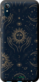 TPU чехол Celestial Harmony: Sun & Moon Gold Mystic Pattern для Vivo Y91C - 6778b-1762 изображение 