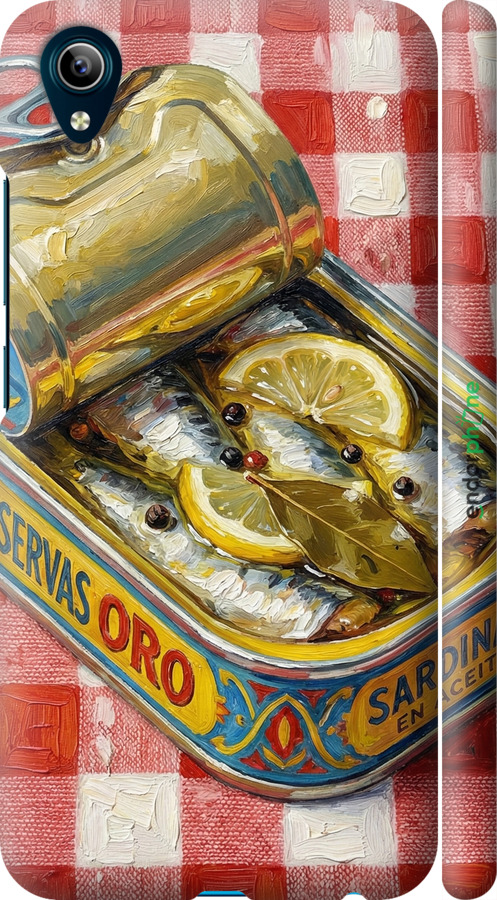 3D пластиковый матовый чехол Vintage Sardine Tin Phone для Vivo Y91C - 6772m-1762 изображение 