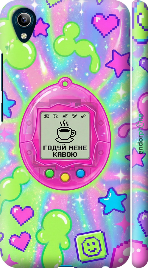 3D пластиковый матовый чехол Y2K Aesthetic Retro Pet: Годуй мене кавою для Vivo Y91C - 6784m-1762 изображение 
