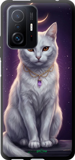 TPU чехол Mystic White Cat Gothic Dark Purple Gold для Xiaomi 11T - 6805b-2487 изображение 