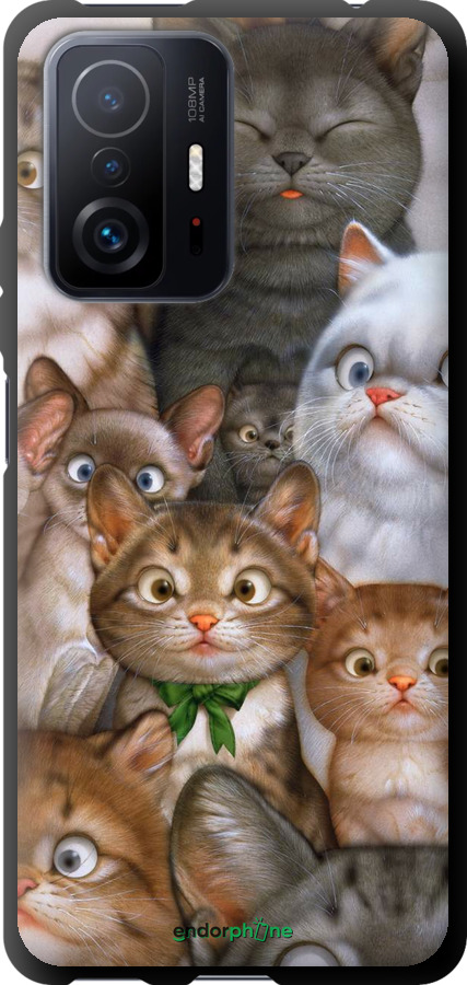 

TPU чорний чохол "Коти" для Xiaomi 11T