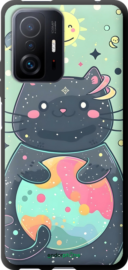 TPU чехол Милый котик для Xiaomi 11T - 6364b-2487 изображение 