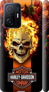 3D пластиковий матовий чехол Харлей девидсон для Xiaomi 11T - 6370m-2487 изображение 