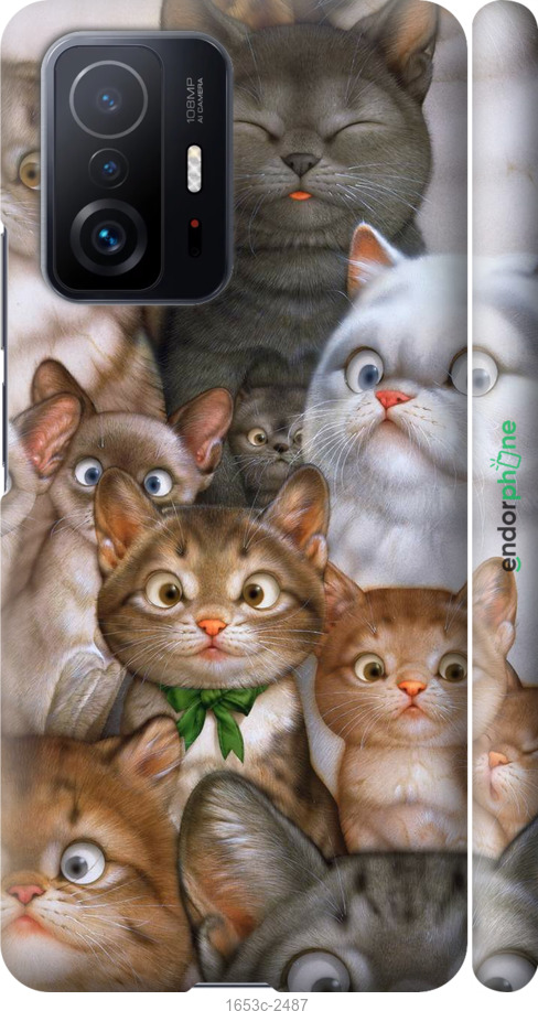 

3D пластиковий матовий чохол "Коти" для Xiaomi 11T