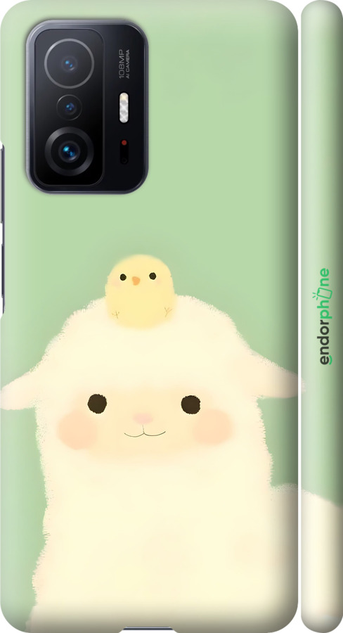 3D пластиковый матовый чехол Барашек и ципленок для Xiaomi 11T Pro - 6369m-2552 изображение 