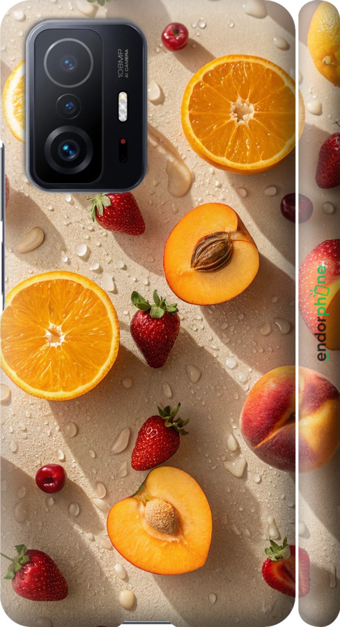 3D пластиковий матовий чехол Фрукти 3 для Xiaomi 11T - 6703m-2487 изображение 
