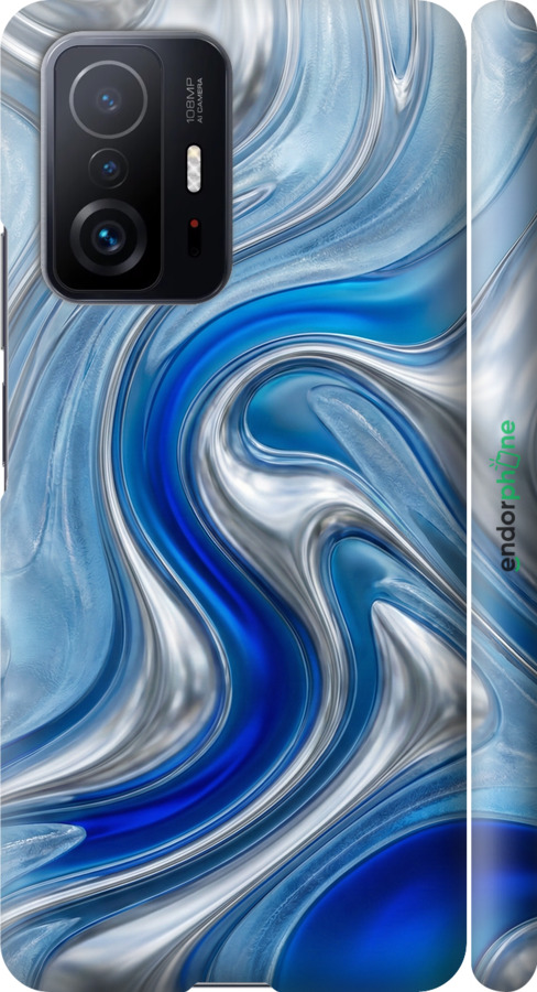 3D пластиковий матовий чехол Liquid Chrome для Xiaomi 11T Pro - 6781m-2552 изображение 