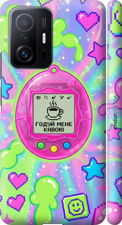 3D пластиковий матовий чехол Y2K Aesthetic Retro Pet: Годуй мене кавою для Xiaomi 11T Pro - 6784m-2552 изображение 