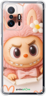 Силіконовий протиударний с посиленими кутами чехол Лабубу 2 для Xiaomi 11T Pro - 6710sp-2552 изображение 