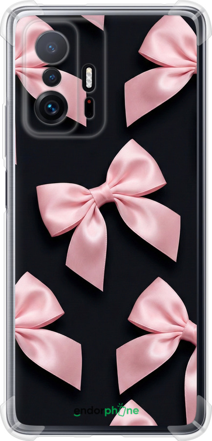 Силикон с усиленными углами чехол Coquette Ribbons Dark Coquette для Xiaomi 11T Pro - 6767sp-2552 изображение 