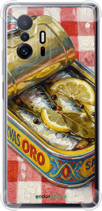 Силіконовий протиударний с посиленими кутами чехол Vintage Sardine Tin Phone для Xiaomi 11T Pro - 6772sp-2552 изображение 