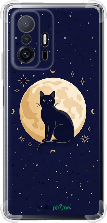 Силикон с усиленными углами чехол Cute Cat Celestial/Witchy для Xiaomi 11T - 6787sp-2487 изображение 