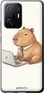 Силиконовый чехол 'Funny Capybara CEO Working' для Xiaomi 11T Pro изображение 1
