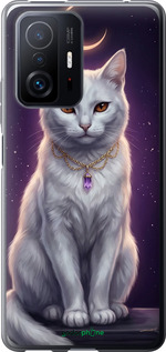 Силиконовый чехол Mystic White Cat Gothic Dark Purple Gold для Xiaomi 11T - 6805u-2487 изображение 